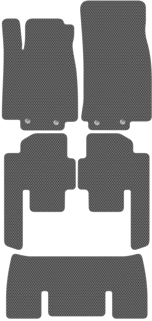 

Комплект ковриков для авто Alicosta Mercedes-Benz R-Class I (минивэн / W251, W251,V251) +3 ряд 2005 - 2013 (серый, ромб)