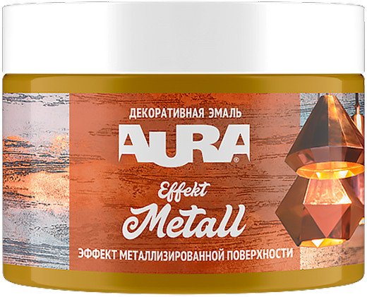 Эмаль Aura Dekor Effekt Metall (0.25кг, золото)