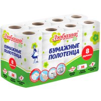 Бумажные полотенца Любаша ECO 114743 (8 шт)