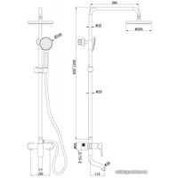 Душевая система  Bravat Emeralda F6337371CP-A-RUS