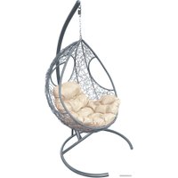 Подвесное кресло M-Group Долька 11150301 (серый ротанг/бежевая подушка)