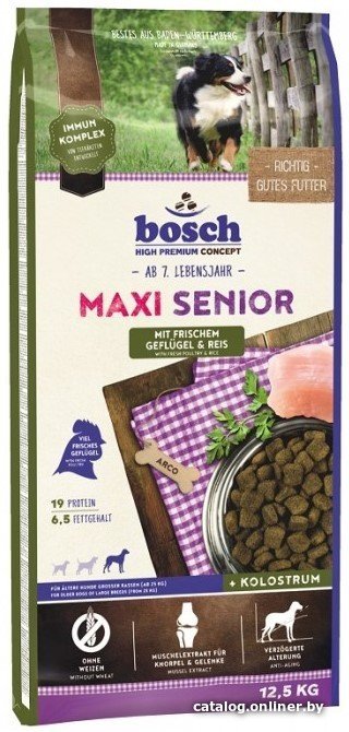 Сухой корм для собак Bosch HPC Maxi Senior Fresh Poultry & Rice (Птица с рисом) 12.5 кг