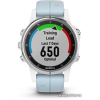 Умные часы Garmin Fenix 5S Plus (белый/голубой)