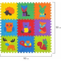 Коврик-пазл Юнландия Зверушки 664666