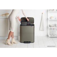 Система сортировки мусора Brabantia Bo Pedal Bin 2 x 30 л (платиновый)