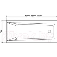 Ванна Lauter Versailles 150x75 21070050 (с ножками, лицевым и торцевым экранами)