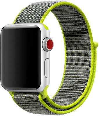 Apple из плетеного нейлона 38 мм (желтый неон) MQW32