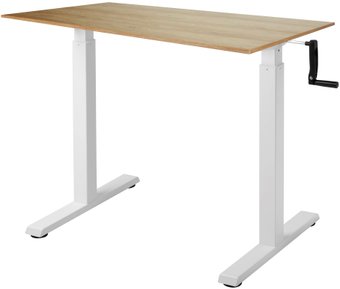 ErgoSmart Manual Desk Compact 1380x800x18 мм (дуб натуральный/белый)