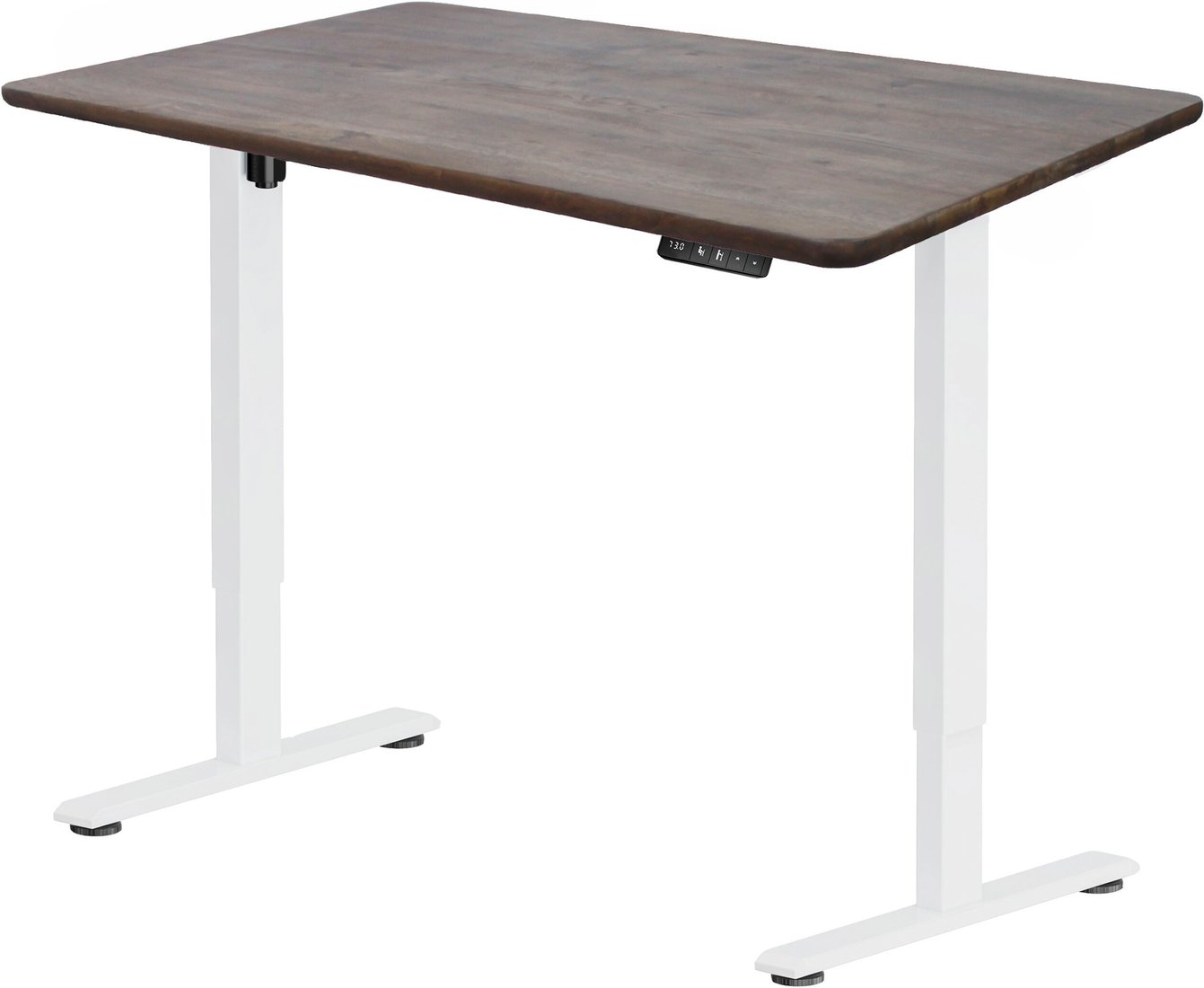 Стол с регулировкой высоты ErgoSmart Wooden Electric Desk Prime 1300х750х27 мм (прямой край, дуб галифакс/белый)