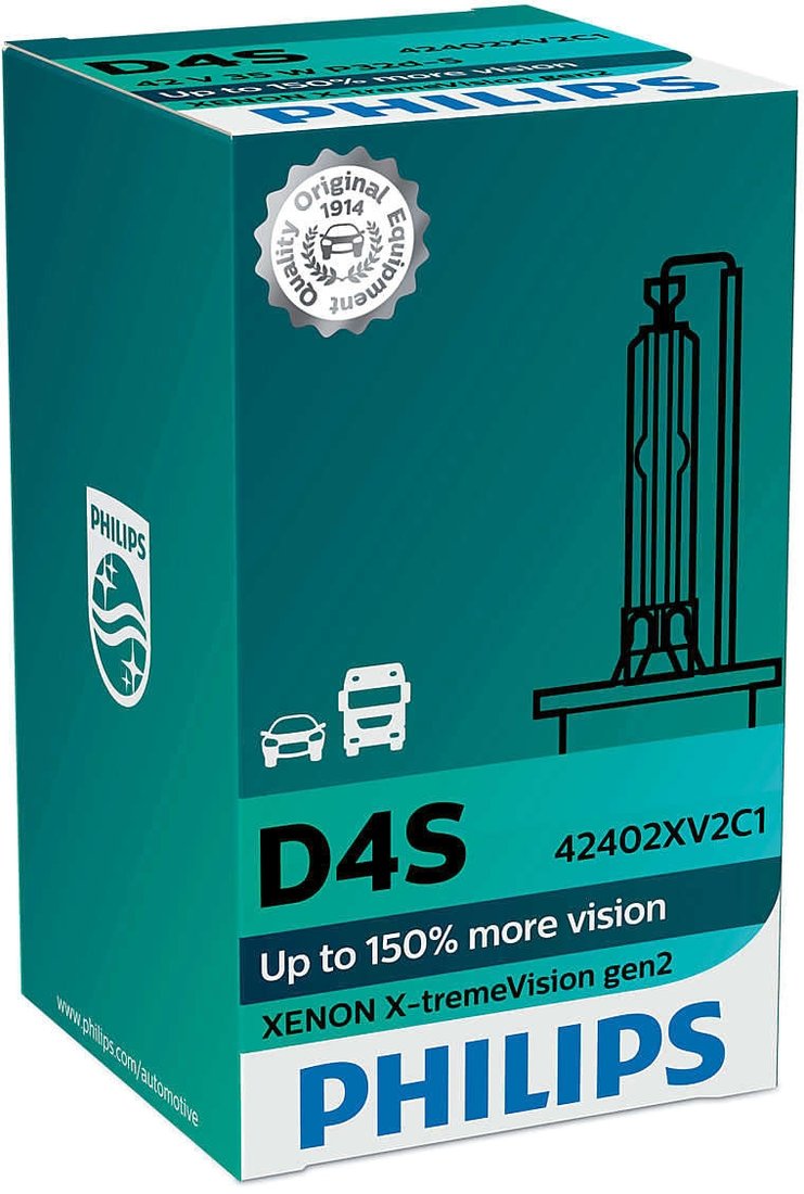 

Ксеноновая лампа Philips D4S Xenon X-tremeVision gen2 1шт