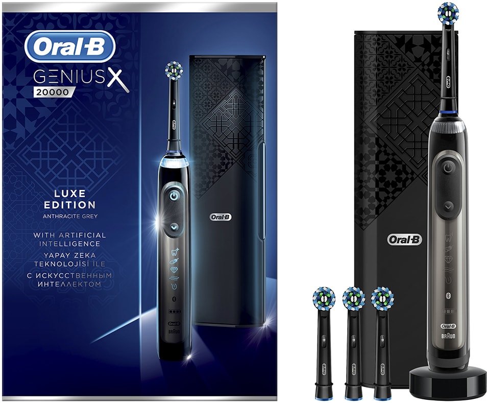 

Электрическая зубная щетка Oral-B Genius X 20000N Luxe Edition Cross Action (черный)