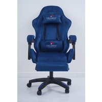 Игровое (геймерское) кресло Calviano 1584 (велюр, синий)