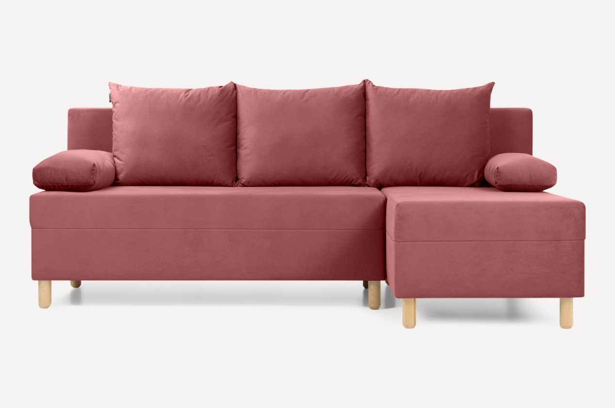 

Угловой диван Divan Амрано Velvet Coral 260006 (розовый)