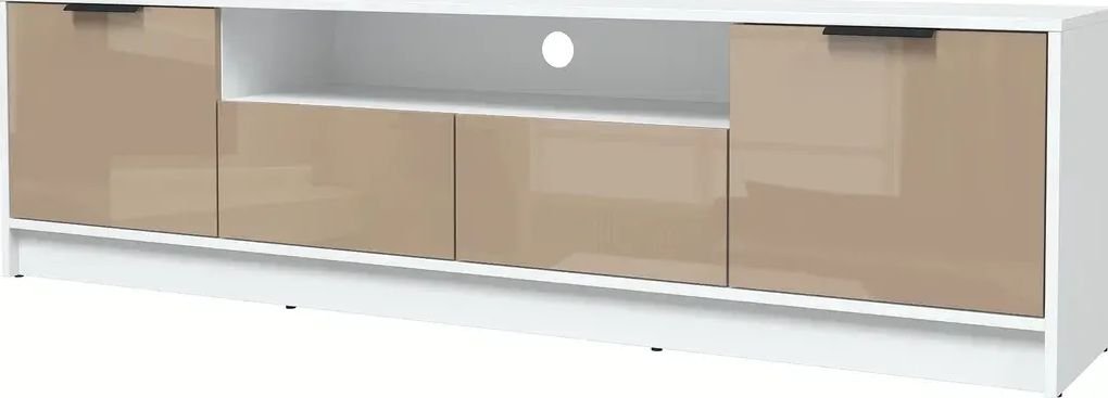 

Тумба Интерлиния ТВ Концепт КТ-ТВ4-50 Глосс (белый платинум/капучино глянец)