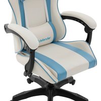 Игровое (геймерское) кресло Defender Legas (белый/голубой)