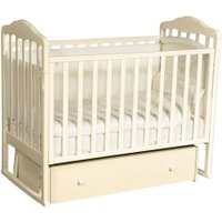 Классическая детская кроватка Антел Алита-4/6 универсальный маятник ящик (слоновая кость)