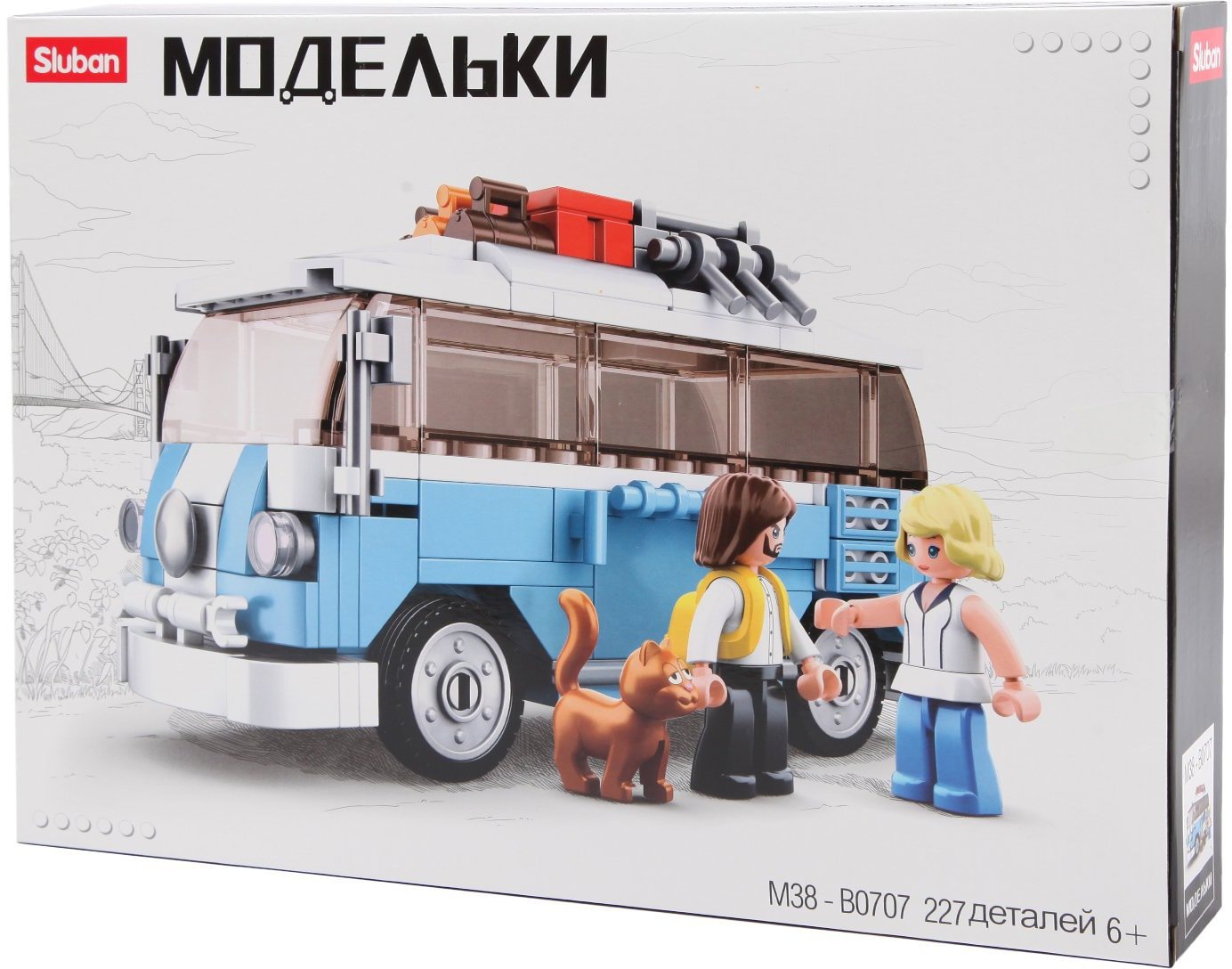 

Конструктор Sluban M38-B0707 Классический автобус хиппи