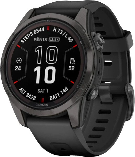 

Умные часы Garmin Fenix 7S Pro Sapphire Solar (карбоново-серый титан/черный)