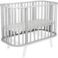 Классическая детская кроватка Sweet Baby Barocco New с маятником (серый/белый)