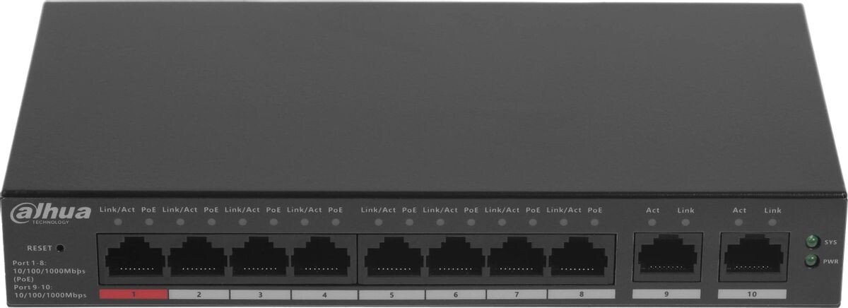

Управляемый коммутатор 2-го уровня Dahua DH-CS4010-8GT-110