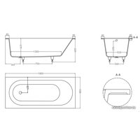 Ванна Umy Home IN 180x80 U-Coat UG10912 (белый глянцевый)