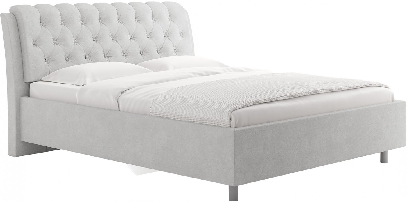 Кровать Сонум Olivia 90x200 (замша пепельный)