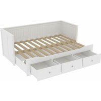 Кровать с выдвижным спальным местом ММЦ Кантри 80/160x200 (белый лак)