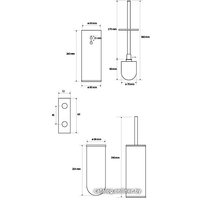 Ершик для унитаза Bemeta Dark 102313060