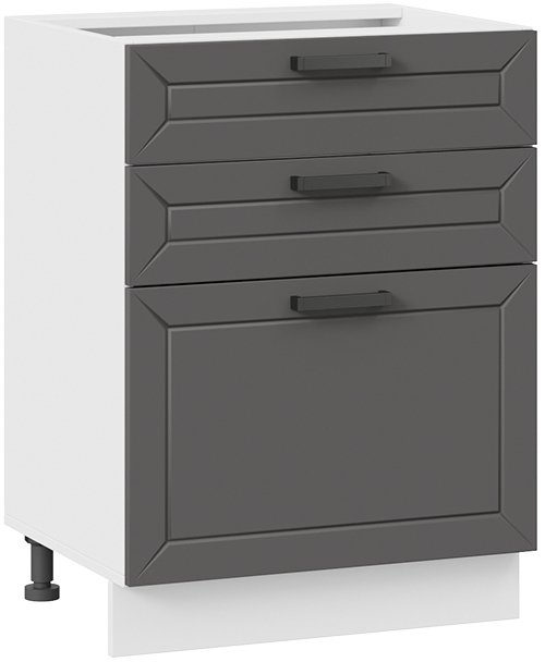 

Шкаф напольный Трия Лорас 1Н6Я3 (белый/холст вулкан)