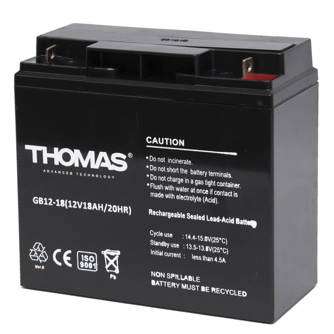 

Аккумулятор для ИБП Thomas GB 12-18 Ah