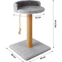 Когтеточка Leader Toys Круг с квадратной платформой с кошачьей мятой МТ14020 (серый)