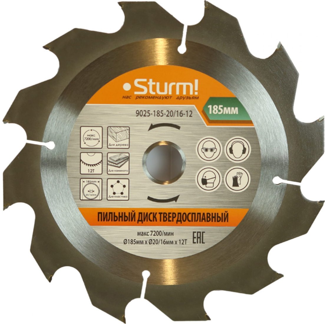 

Пильный диск Sturm 9025-185-20/16-12