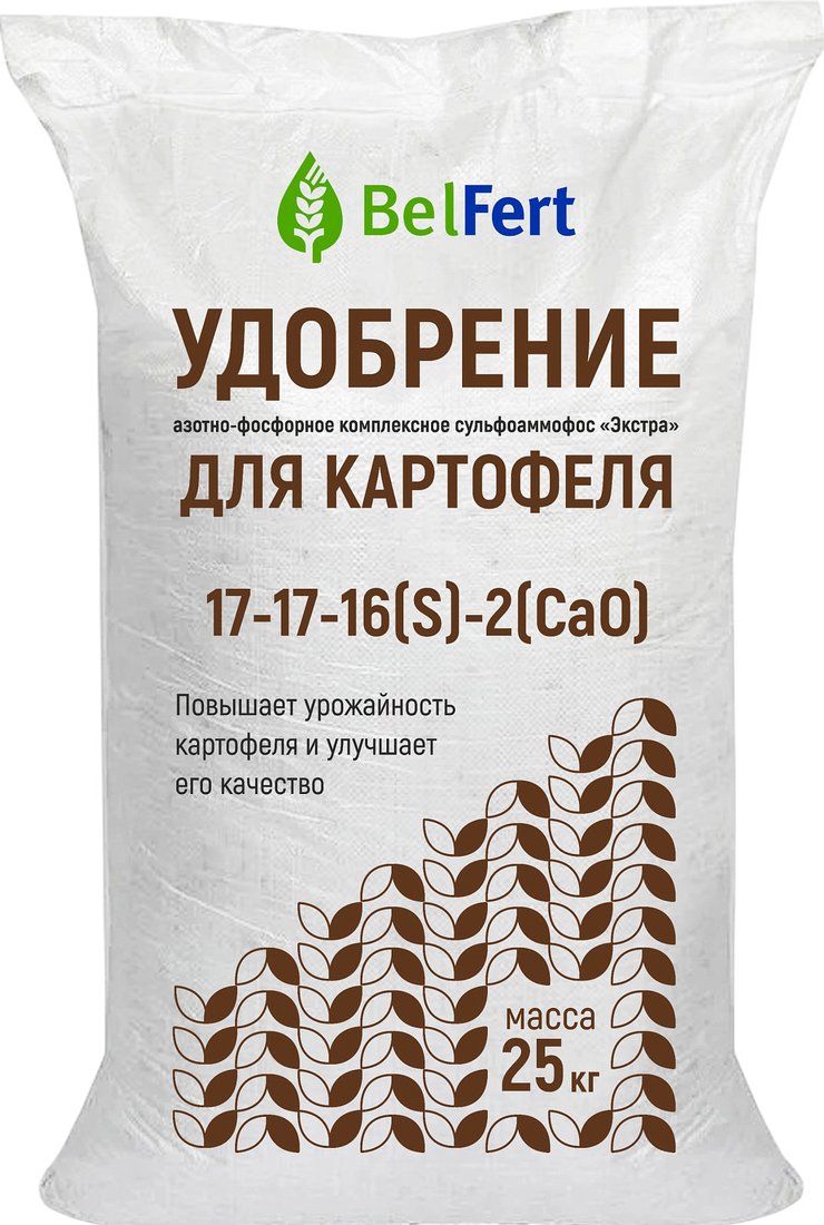 Удобрение BelFert Сульфоаммофос Экстра 17-17-16(S)-2(CaO) (25кг)