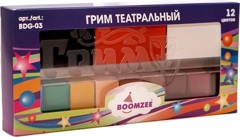 

Набор для аквагрима Boomzee BDG-03-02 цветная палитра (12 цв)