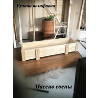 Кашпо KraftHouse Балконный ящик 15x9x72 2043416437143 (натуральный)