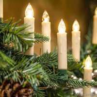 Новогодняя свеча Vegas Елочные свечи на клипсах с пультом (белый теплный) 10 шт