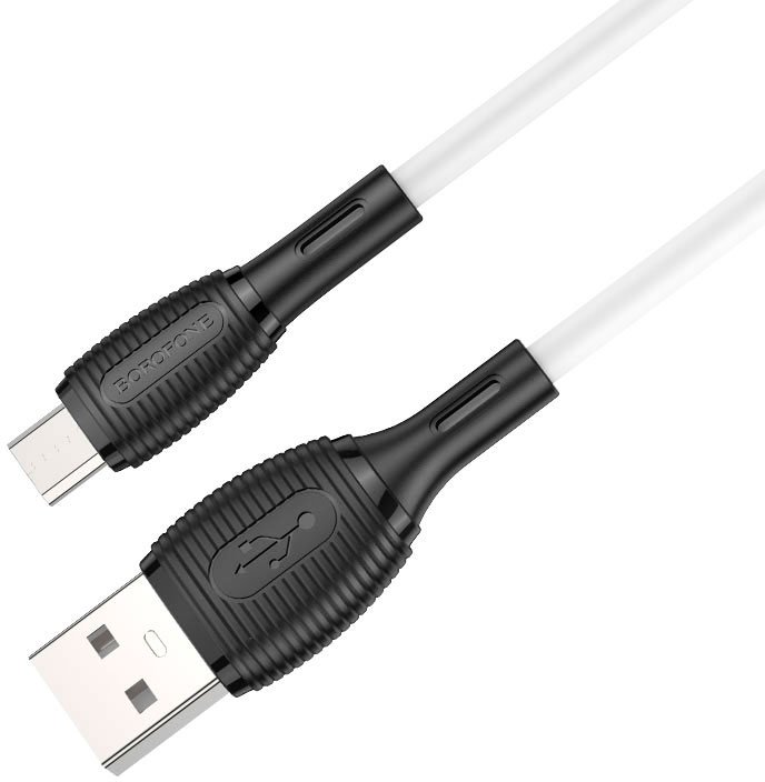 

Кабель Borofone BX86 USB Type-A - microUSB (1 м, белый)