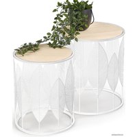 Журнальный столик Halmar Folla (белый/натуральный)