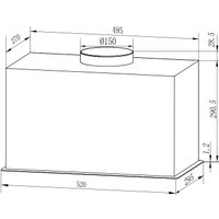 Кухонная вытяжка Weissgauff BOX 900 Remove Touch Black Glass
