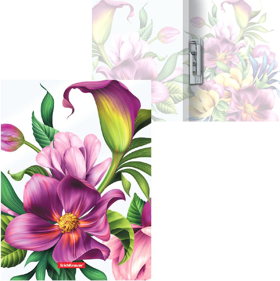 

Набор папок Erich Krause Tropical Flowers с бок. зажимом 49377 (4 шт)