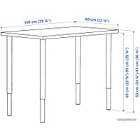 Стол Ikea Линнмон/Олов 194.163.82 (черно-коричневый)