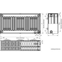 Стальной панельный радиатор Лидея ЛУ 33-308 300x800