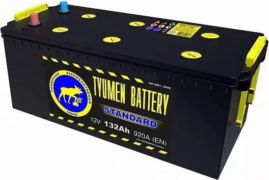 

Автомобильный аккумулятор Tyumen Battery Standard R+ евро (132 А·ч)