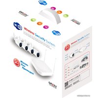 Комплект видеонаблюдения Ginzzu HK-423W (+2 камеры)