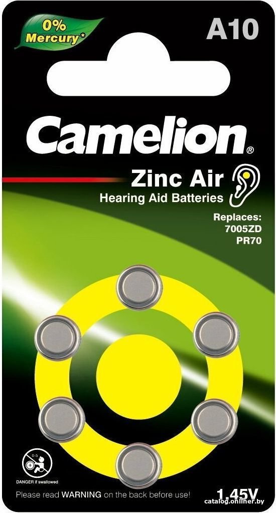 Батарейка Camelion ZA10 BL6 6 шт