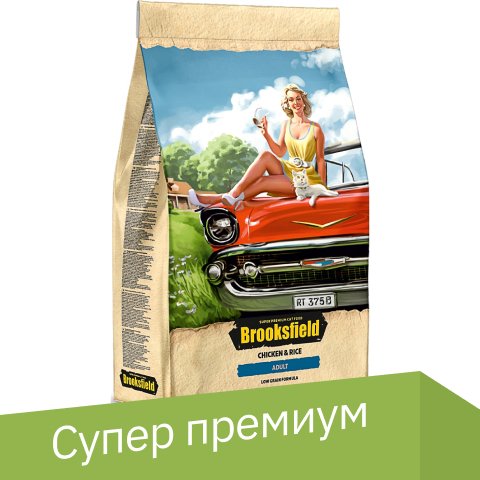 

Сухой корм для кошек Brooksfield Adult Cat курица/рис 400 г