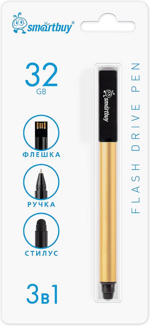 USB Flash SmartBuy Ручка-флэшка-стилус 32GB (золотистый)