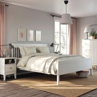 Кровать Ikea Иданэс 200x180 (белый, лонсет) 894.065.20