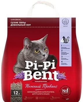 Наполнитель для туалета Pi-Pi Bent Нежный Прованс 5 кг