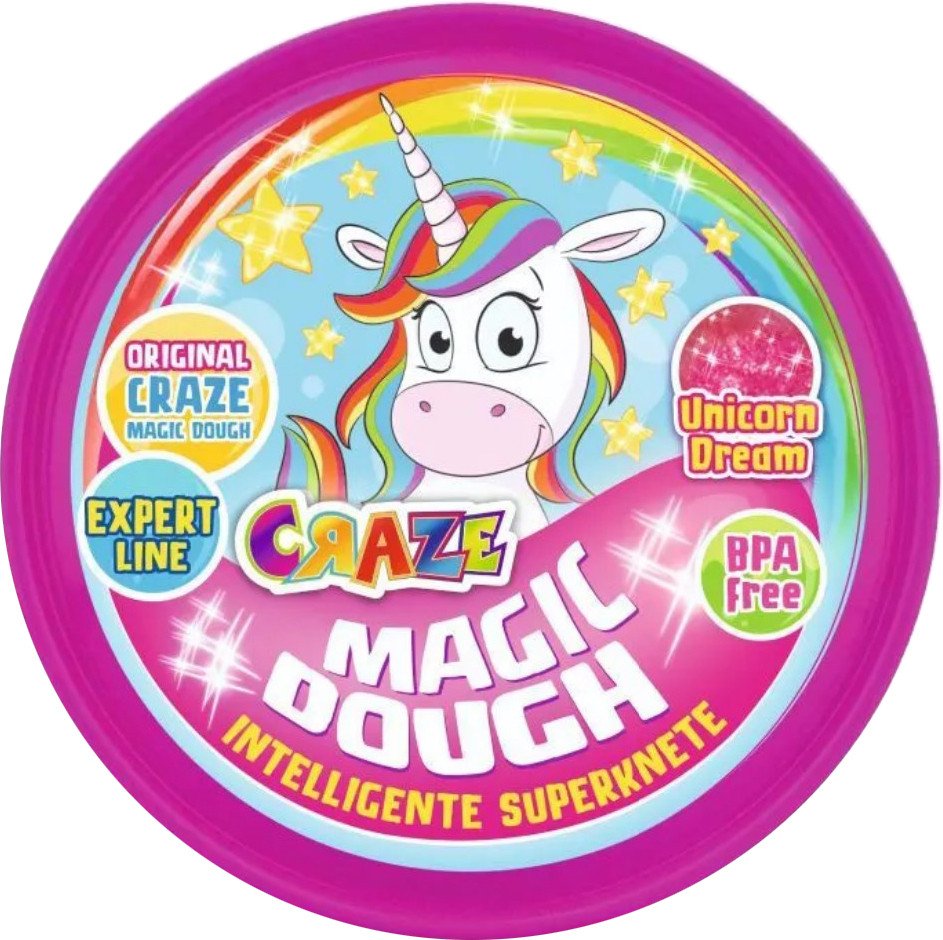 

Тесто для лепки Craze Magic Dough Попрыгунчик Мечты единорога 35306.A (розовый с блестками)